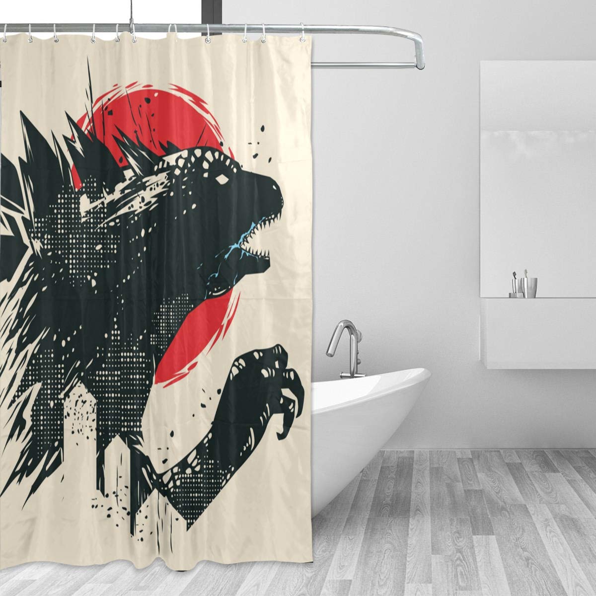 Bathroom Supplies Accessories Popular Print Design Godzilla