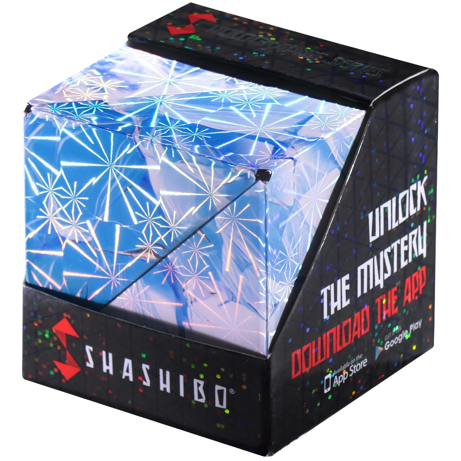 Shashibo Shape Shifting Box - STEM Fidget Toy with Ultra Strong Magnets - Sensory Puzzle Cube Transforms Into 100+ Shapes, Easter Basket Stuffers Gift for Kids, Teens, and Adults (Polar)