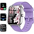 Smartwatch for Men Women, Alexa Built-in, 1.8" Fitness Tracker, IP68 Waterproof Smartwatch for Android & iPhone with Bluetooth Call (Answer/Make), Heart Rate/SpO2/Sleep Monitor/Pedometer, Purple