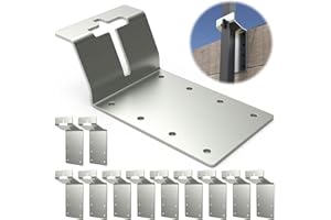 ForoGore 12 Pack T-Post Bracket 3" (Vertical) T Post Mounting Bracket, Mounting T Post Bracket for Signs, Plywood Install