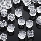 Kerryjewl Earring Backs Rubber,50pcs Soft Clear Earring Backs for Studs,Hypoallergenic Silicone Earrings Backs Replacement (Clear)