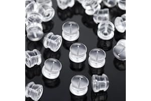 Kerryjewl Earring Backs Rubber,50pcs Soft Clear Earring Backs for Studs,Hypoallergenic Silicone Earrings Backs Replacement (Clear)
