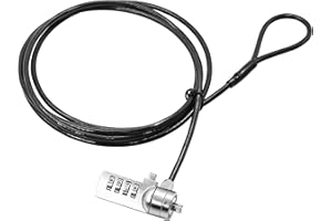 YACSEJAO Laptop Lock 1.8M Laptop Cable Lock Hardware Security Cable Lock Anti Theft，Notebook/Laptop Combination Lock Security