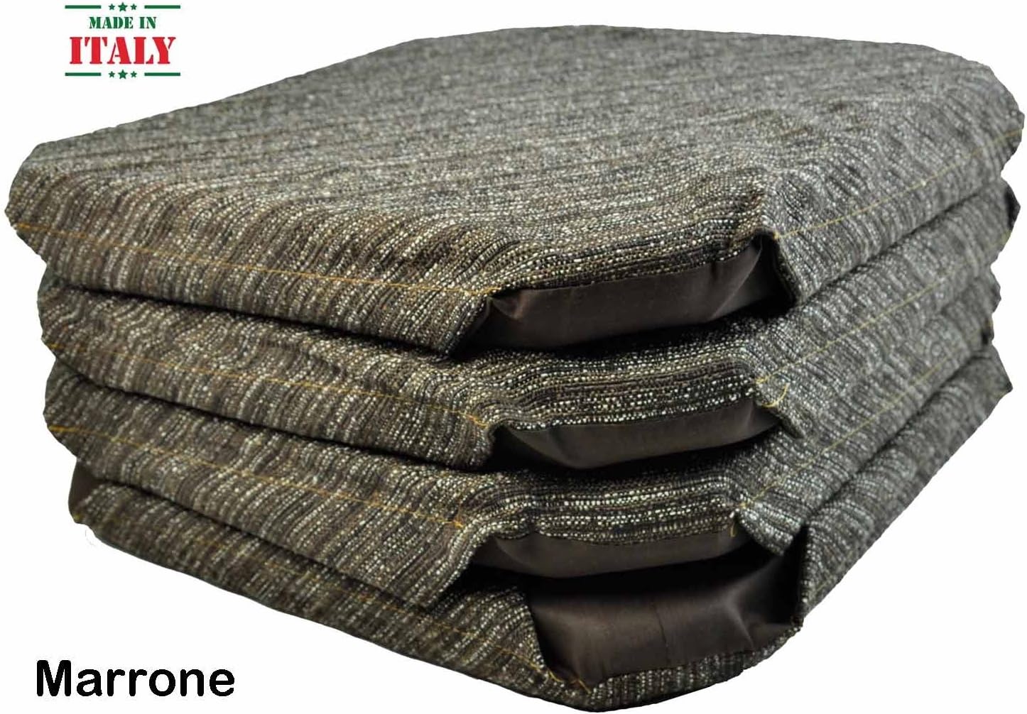 Casatessile Melange – Cuscino Per Sedia In Jacquard Con Fascia Elastica (Bordeaux, 38x38 Cm) – Made In Italy, Lavabile