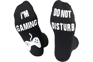 Do Not Disturb Gaming Socks, Funny Cotton Novelty Gamer Socks Gifts for Kids Teen Boys Mens Womens Game Lovers