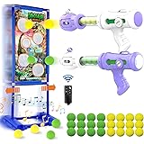 VTOSEN Moving Shooting Games Toy for 5 6 7 8 9 10+ Year Old Boys, Toy Guns with Dinosaur Shooting Target & 2 Popper Air Guns 