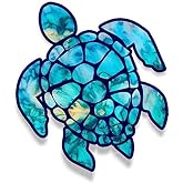 STICKY DUDE Sea Turtle Sticker Vinyl Waterproof, 5 inches Blue Yeti Cup Cooler Box Decal Car Laptop Wall Window Bumper