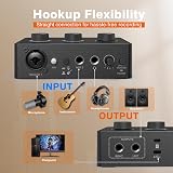 FIFINE USB Audio Interface XLR Mic Input 48V Phantom Power Gain Knob view 5