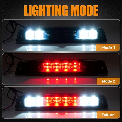 LED Third Brake Light For 1994-2001 Dodge Ram – High Mount Stop Light With Smoke Lens, IP67 Waterproof