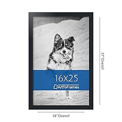 ArtToFrames 16x25 Inch Black Picture Frame, This