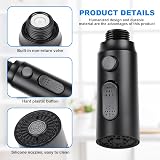 OSDUE 3 Modes Tap Aerator 360° Swivel Kitchen Faucet Bubbler with 2 Adapters view 5