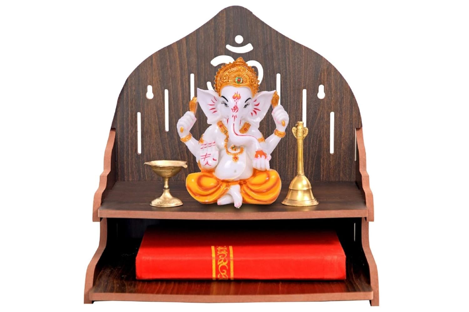 JEERZONE Beautiful Handmade Home Temple Art and Craft Wooden Temple