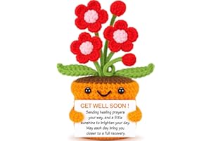 AGANTREE ART Get Well Gifts for Women After Surgery Recovery Cancer Care Feel Better Thinking of You Gifts for Women Men Crochet Flowers Emotional Get Well Soon Hospital Patients Comfort Cheer Up Encouragement