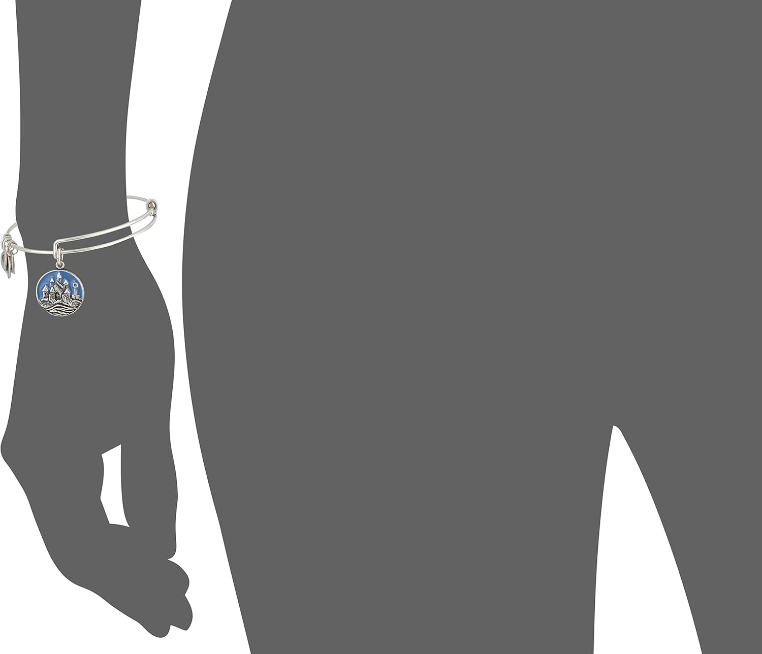 Alex and Ani Sand Castle EWB Rafaelian Silver Bangle Bracelet: Jewelry