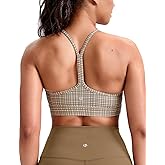 HeyNuts to Freest Womens Y Back Sports Bra, Spaghetti Strap Racerback Low Impact Workout Yoga Tops Padded A-C Cups *Updated