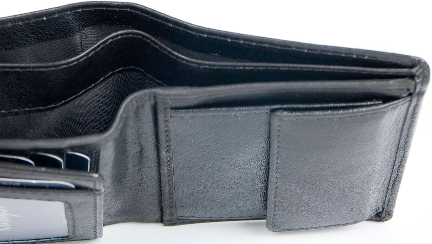 Kristy.X Men's Small Pocket Sized Genuine Leather Wallet, Black - Image 5