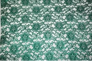 FABRIC EMPIRE Lace Floral Rachelle Fabric 60" Wide Sold by The Yard (Hunter)