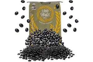 1000 SPRINGS MILL - 25lb Bulk Bag Organic Black Beans - Used for Soups, Salads, Chili, Dips or Various Breakfast Dishes - Bulk Dry Black Beans - Vegan Friendly
