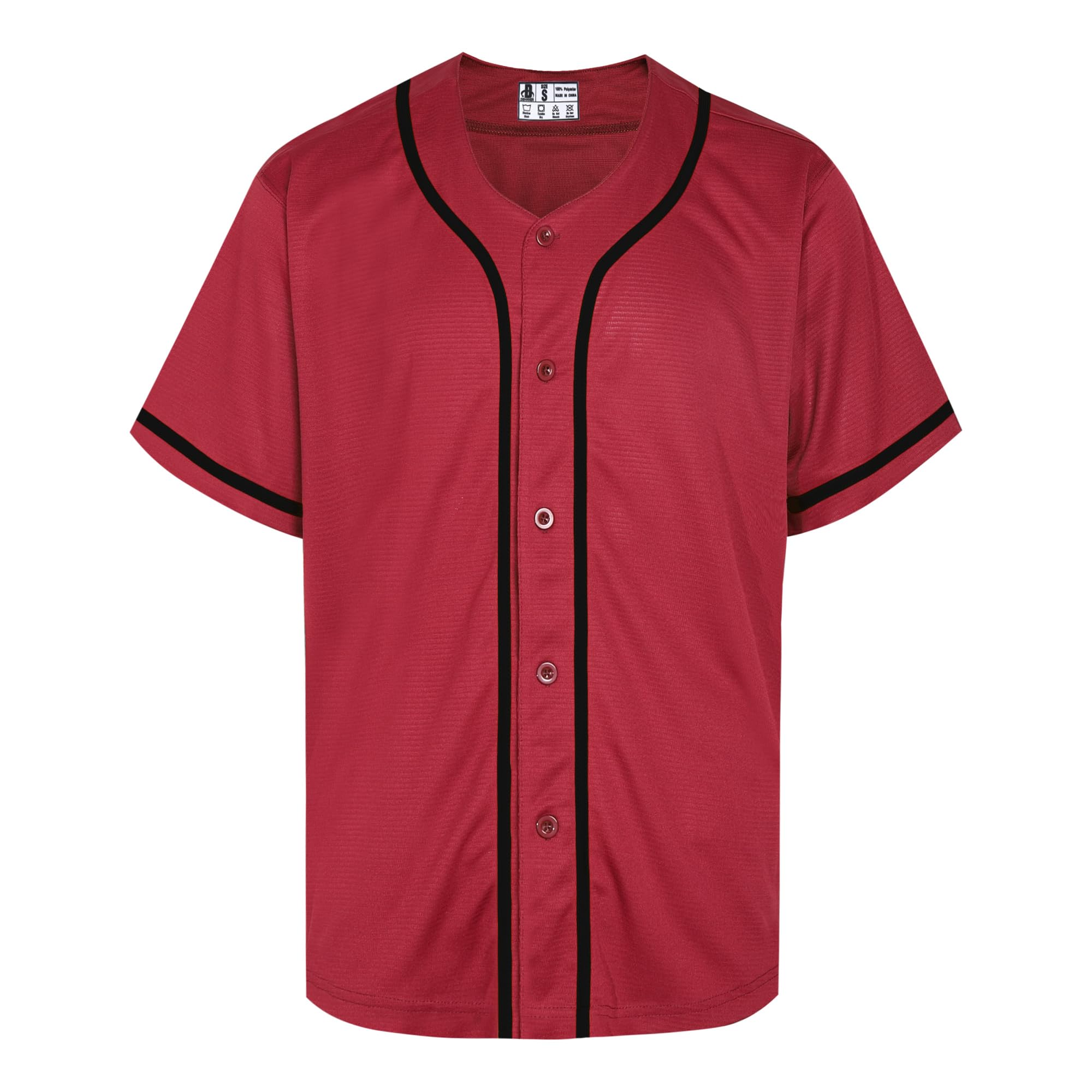 DEHANER Maroon Men's Baseball Jersey for Women