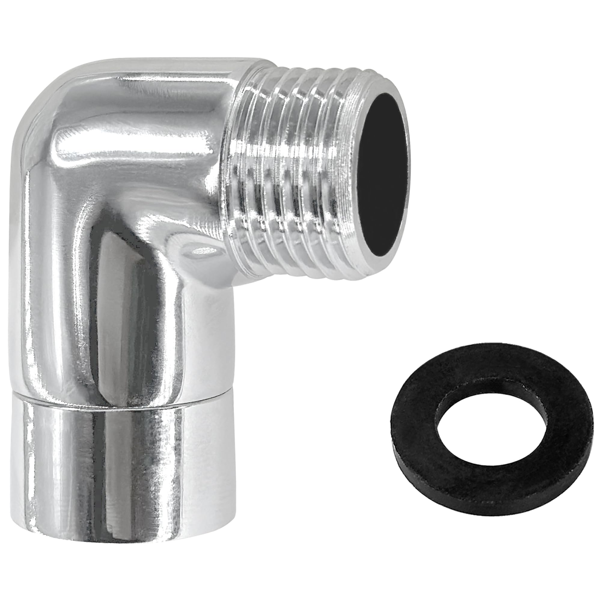 G1/2 Shower Head Elbow Adapter for Connection of Wall Mounted Shower or Handheld Showerhead (90 Degree Corner)