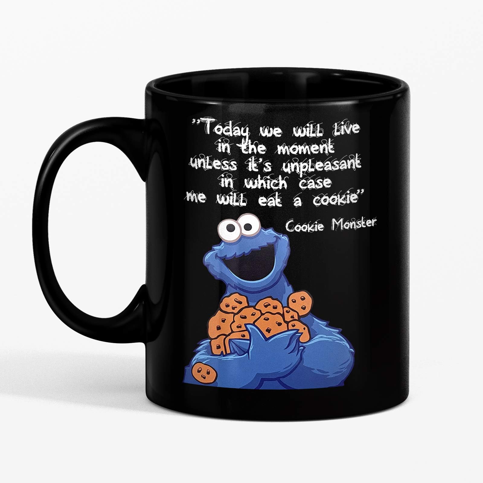 SAYOMEN - Funny Coffee Mug (11 or 15 oz) - Cookie Monster Funny Mug MUG 15oz Gift for Men or Women, Christmas, Birthday, Valentines, Mother's Day