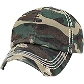 KBV-Basic CAM Vintage Washed Distressed Cotton Dad Hat Baseball Cap Adjustable Polo Trucker Unisex Style Headwear