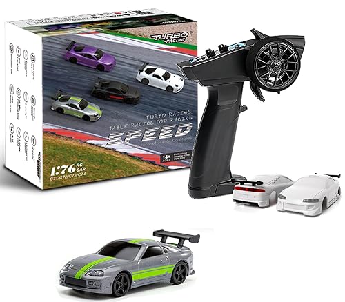 FLYCOLOR Turbo 1/76 Scale Mini RC Car with Remote contorl