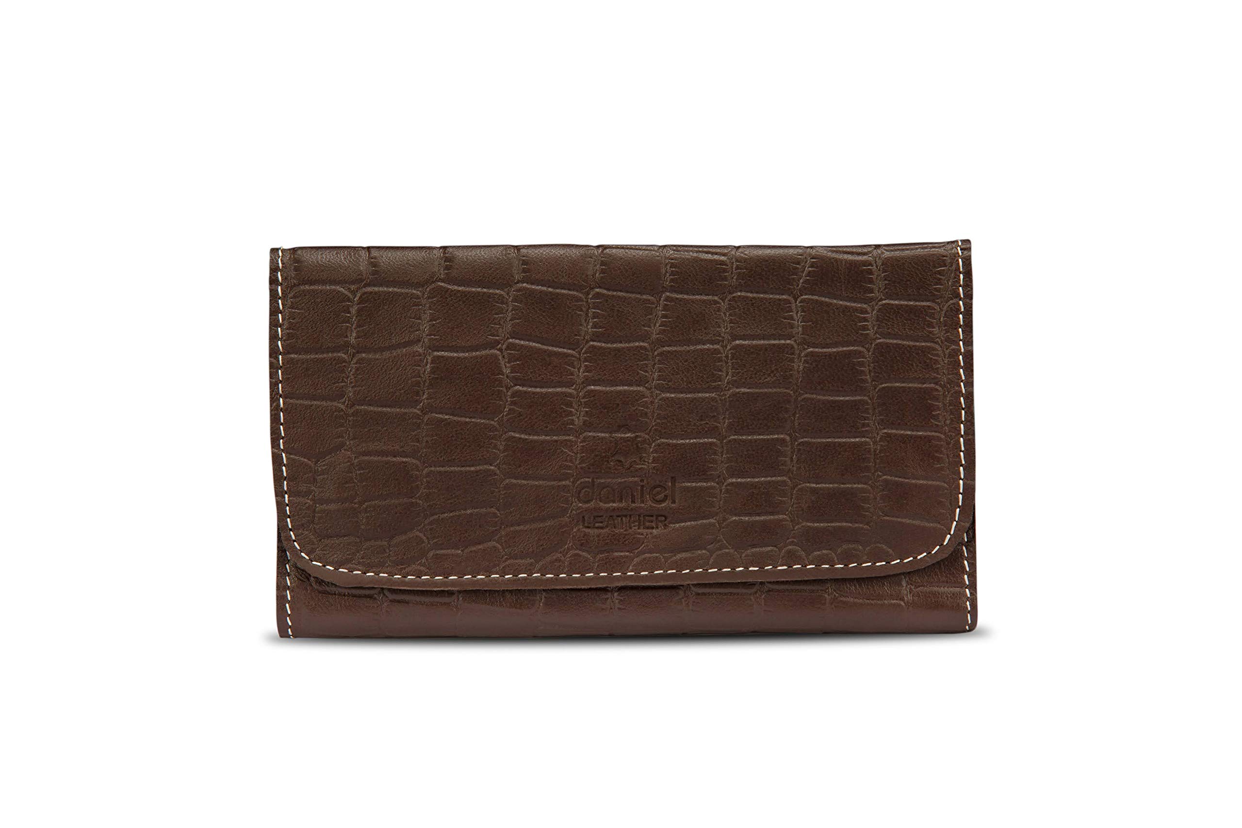 Genuine Croc Leather Premium Quality Tobacco Pouch (Brown)
