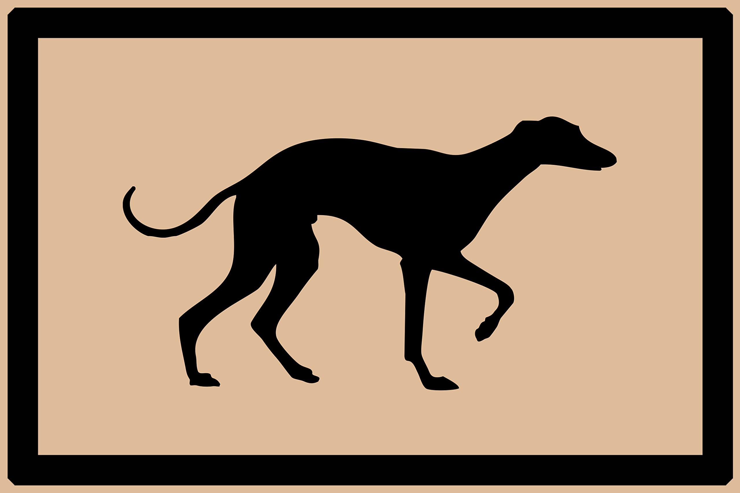 Wacky Mats - 19004485 - Greyhound Dog - Door Mat 2' x 3