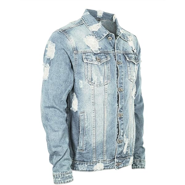 ＜H＞DISTRESSED DENIM JACKET/ジャケット Maria's Distressed Denim Jacket - Fashionista