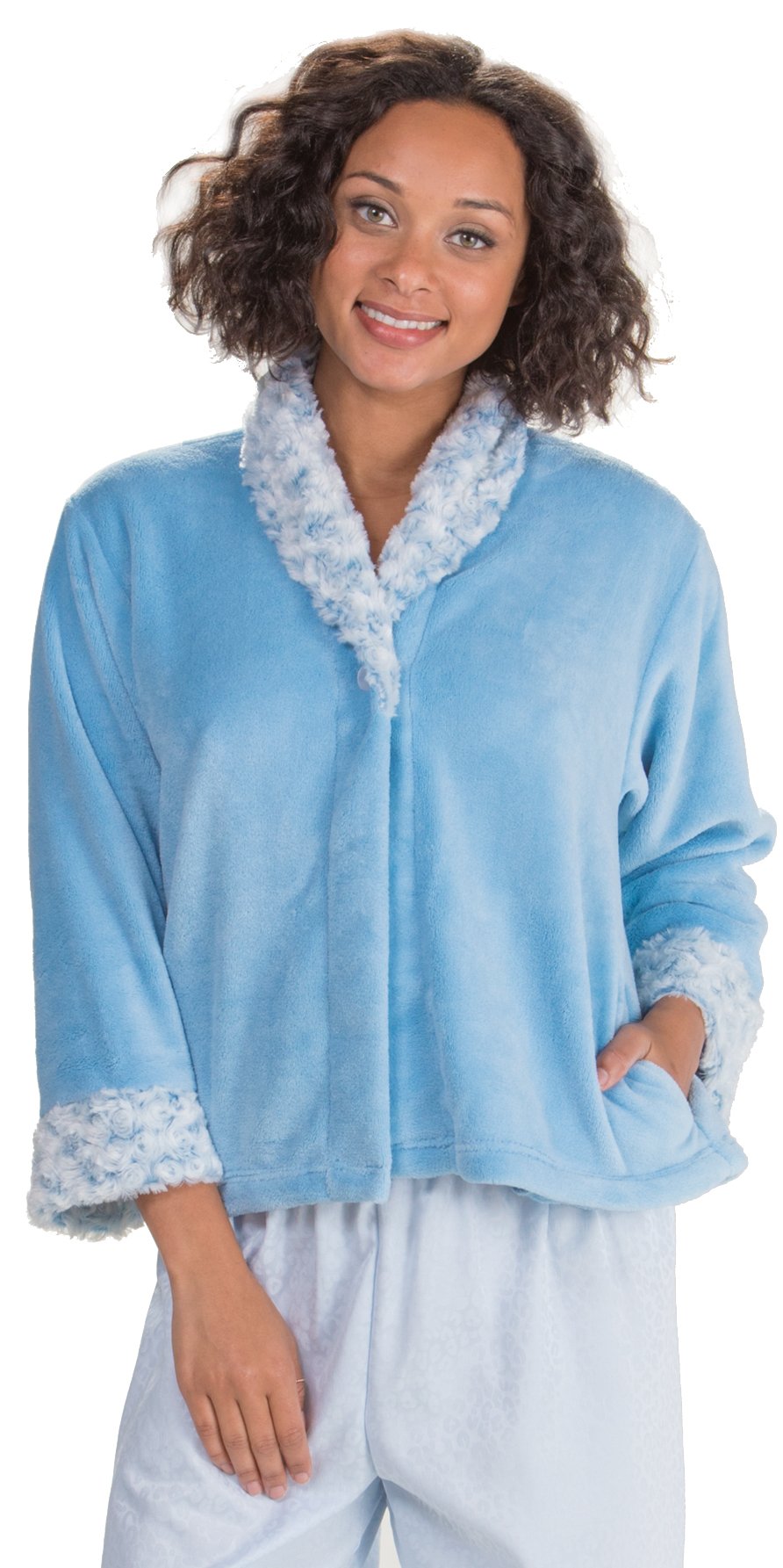 cozy fleece bed jacket