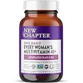 New Chapter Every Woman's One Daily 40+ Multivitamin, 48 Tablets | Supports Immune, Bone, Skin, and Cellular Energy Health, Non-GMO, Gluten Free, Dairy Free, Vegetarian, and Kosher