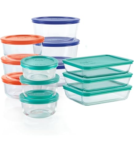 Amazon.com: Pyrex 7210 3 Cup Glass Dish & 7210-PC Red Food Storage  Replacement Lid (4-Pack) - Made in the USA: Home & Kitchen