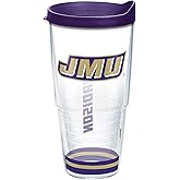 Tervis Made in USA Double Walled James Madison University JMU Dukes Insulated Tumbler Cup Keeps Drinks Cold & Hot, 24oz, Arctic
