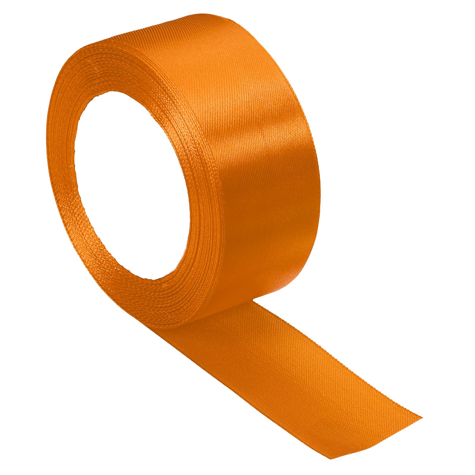 PATIKIL 1.5 Inch Wide 24 Yards Satin Ribbon, Single Side Solid Crafts Roll for Party Home DIY Wrapping Decoration, Orange — image 1