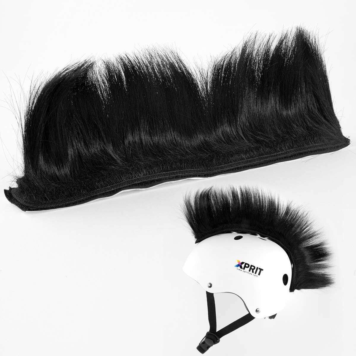 XPRIT Mohawk, Warhawk Wig Accessory Adhesive/Stick On Helmet for Skateboarding, Dirt-Bikes, Motorcycle, Cycling