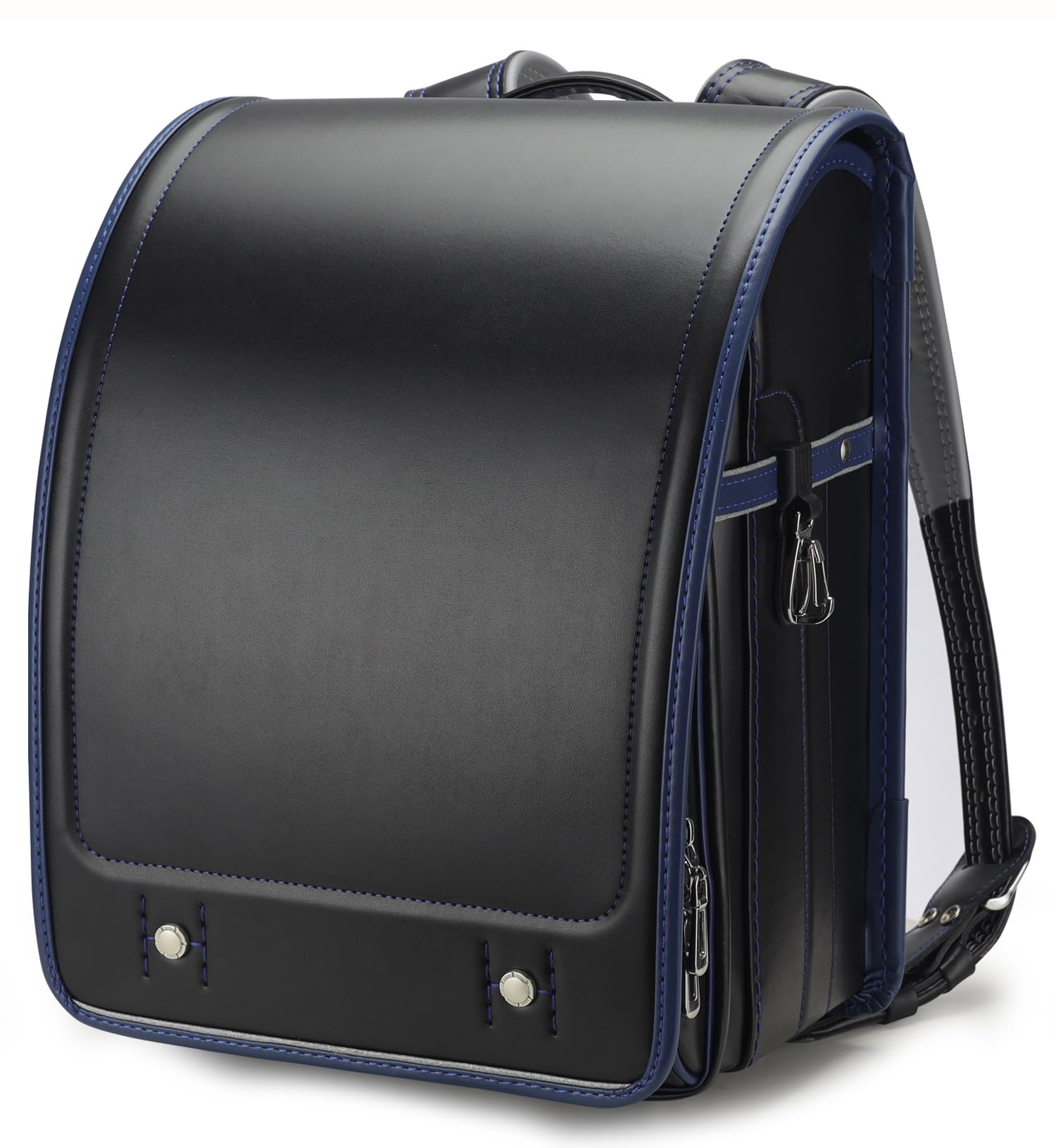 バオバブの願い 軽量 ランドセル 男の子 女の子 高級合皮 大容量 自動ロック 防水仕上げ schoolbag 通学 入学お祝い A4フラットファイル対応 小学生通学鞄 Bab-RnG58 (ブラック×ブルー)商品画像