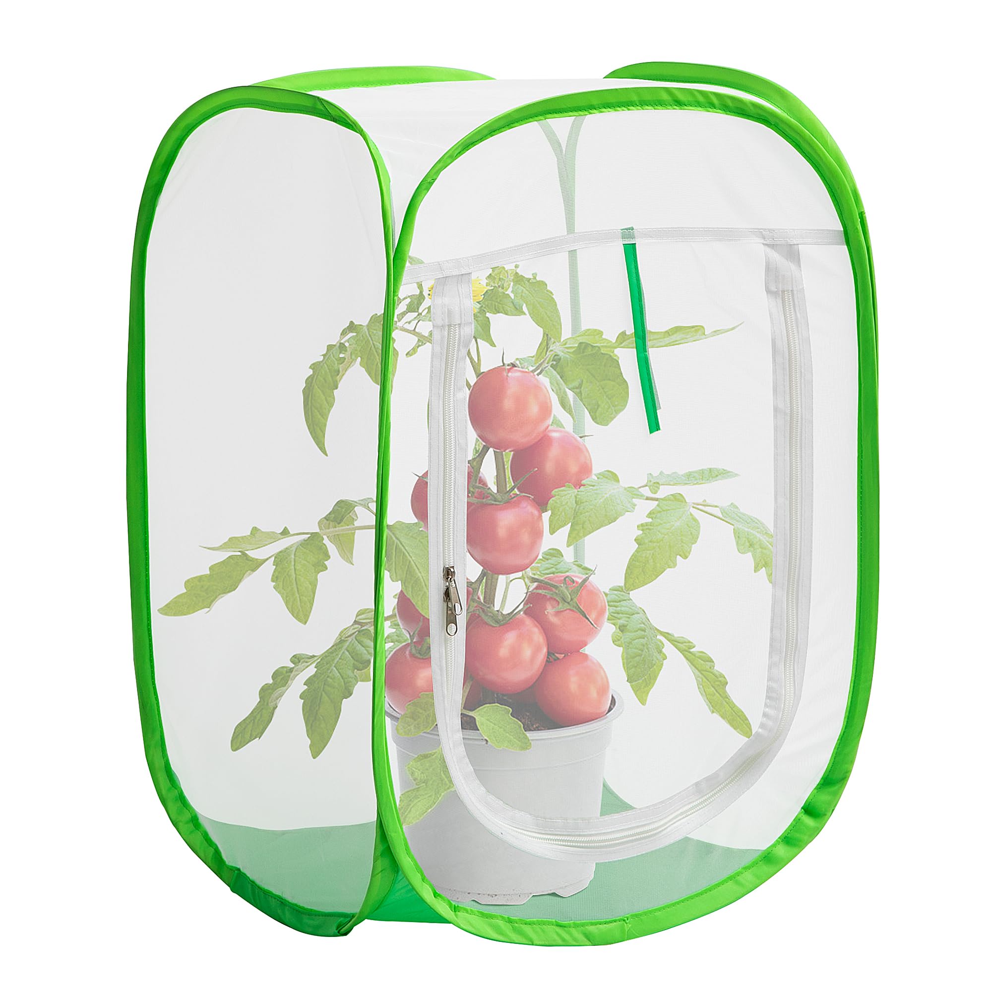 Photo 1 of 16" x 16" x 24" Pop Up Garden Mesh Plant Cover, Plant Protectors Mesh Plant Enclosure, Garden Net Cage Pest Protection Guard Tent with Storage Bag for Protect Plant Vegetable Fruit from Birds Insects