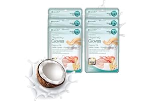 Epielle Intensive Repairing Hand Mask 6 Pairs, Deep Moisturizing Gloves for Dry, Cracked Hands, Self Care Gifts for Women, Spa Kit, Stocking Stuffers, Thanksgiving Essentials