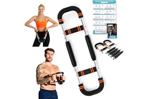 JHMFDDSB Twister Arm Trainer, Adjustable 6 Resistance Levels(30-120lb) Twister Arm Chest Exerciser with 4 Springs & Poster for Men & Women, Chest Workout Device Equipment for Chest Clip Muscle & Arm Strength