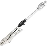 Powerbuilt Slide Hammer Locking Pliers Set, 9 inch Locking Pliers, Sturdy 2 Pound Slide Hammer with a Quick Release Swiveling Coupler, Quick Connect Flex Joint Connection - 645044