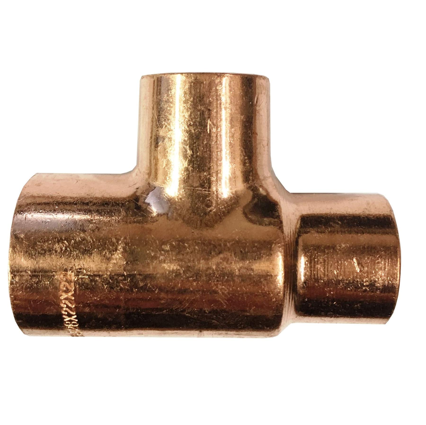 22mm x 22mm x 15mm Reducing Tee - End Feed - Bag of 10