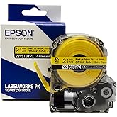 Epson LABELWORKS 221STBYPX Shrink Tube AWG 0000-1 Black on Yellow Shrink Tube - 7/8" (21MM) Wide, 96"