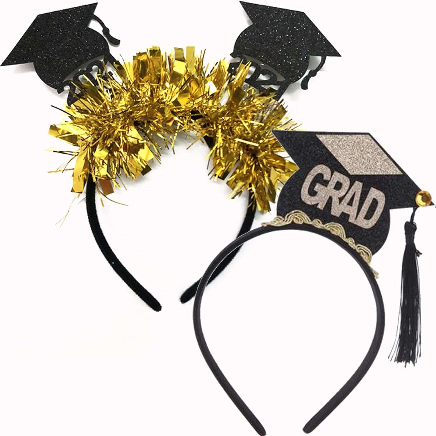 2 Pack Graduation Hat Headband Mini Bachelor Cap Headbands