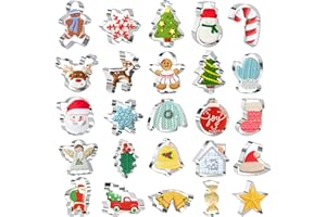 Keepatyart Christmas Cookie Cutter Set,25PCS Christmas Shape,Stainless Steel Biscuit Cutter for Holiday Decoration