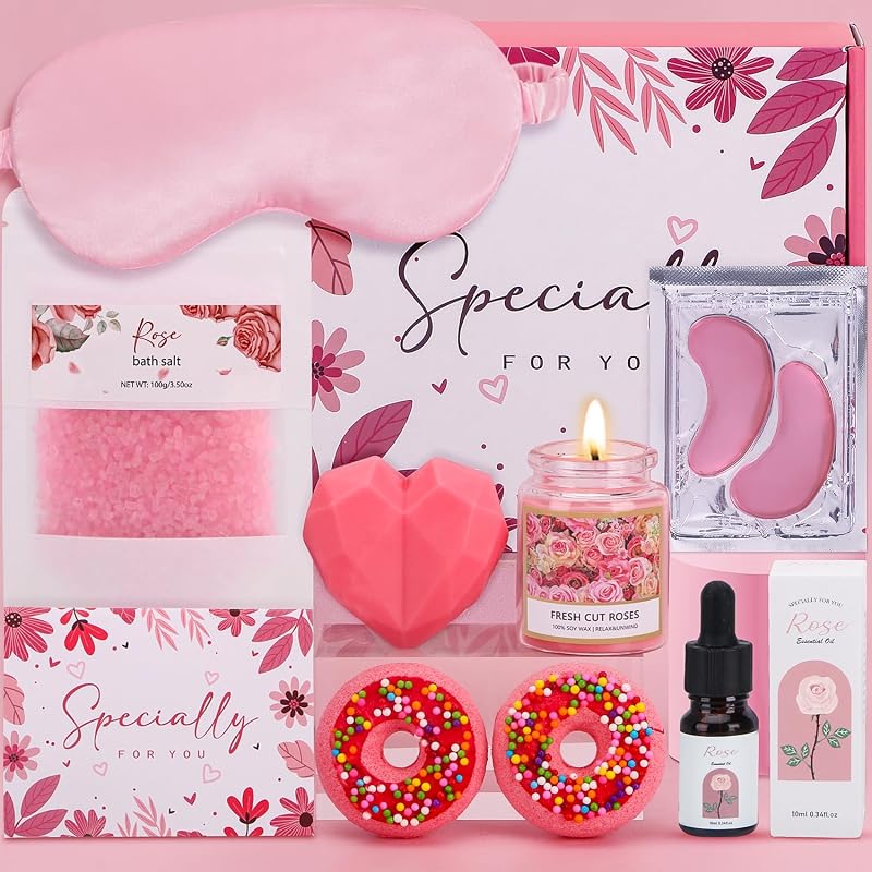 TuDou Rose Pamper Gift Box For Women Birthday Christmas Relaxation Spa Self Care