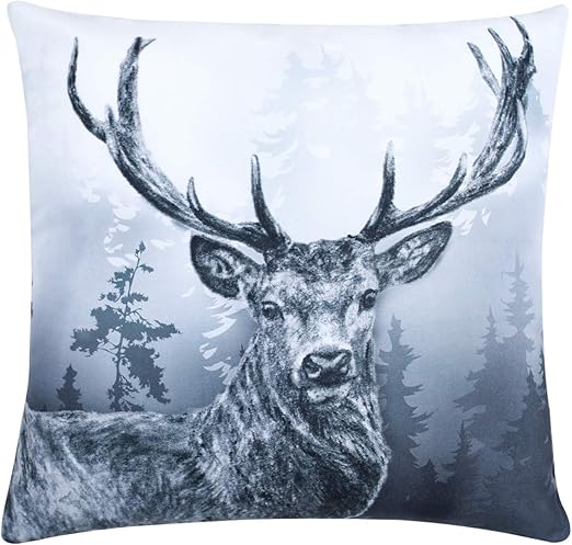 Amazon Com Deer Pillow Cover 18x18 Reindeer Elk Head Christmas