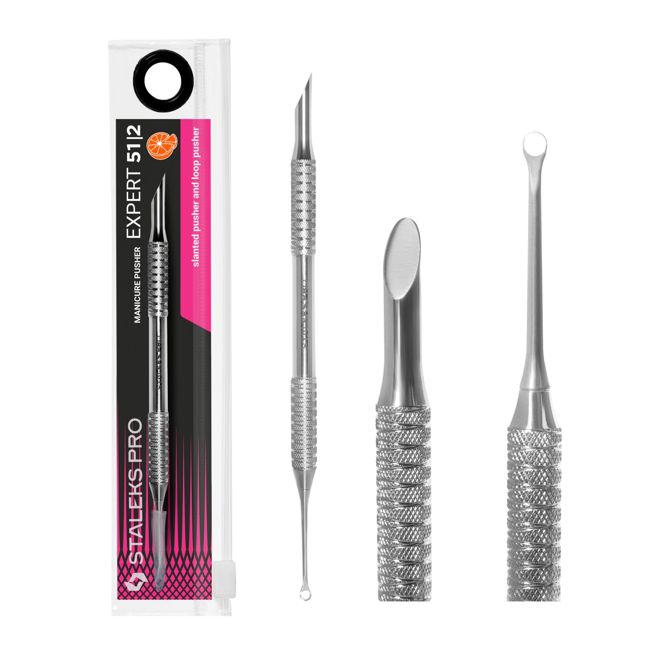 STALEKS PRO by Natury Nails 2-in-1 Cuticle Pusher, Lifts and Removes Cuticles - Expert 51/2