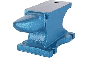 VEVOR Single Horn Anvil,100Lbs Rugged Round Horn Anvil Blacksmith Jewelers Metalsmith Blacksmith Tool Cast Iron Anvil Blacksmith for Sale Forge Tools and Equipment