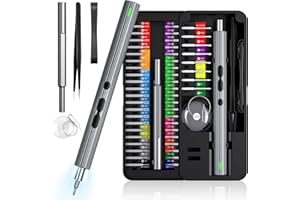 LIFEGOO Mini Electric Screwdriver Set,58 in 1 Cordless Eectric Precision Screwdriver with 50 Magnetic Bits Small Power Screwdriver Repair Tool Kit for Phone Watch Camera